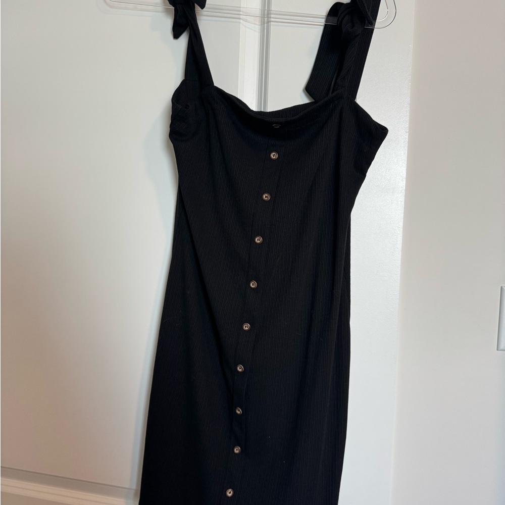 Black Button-Down Dress